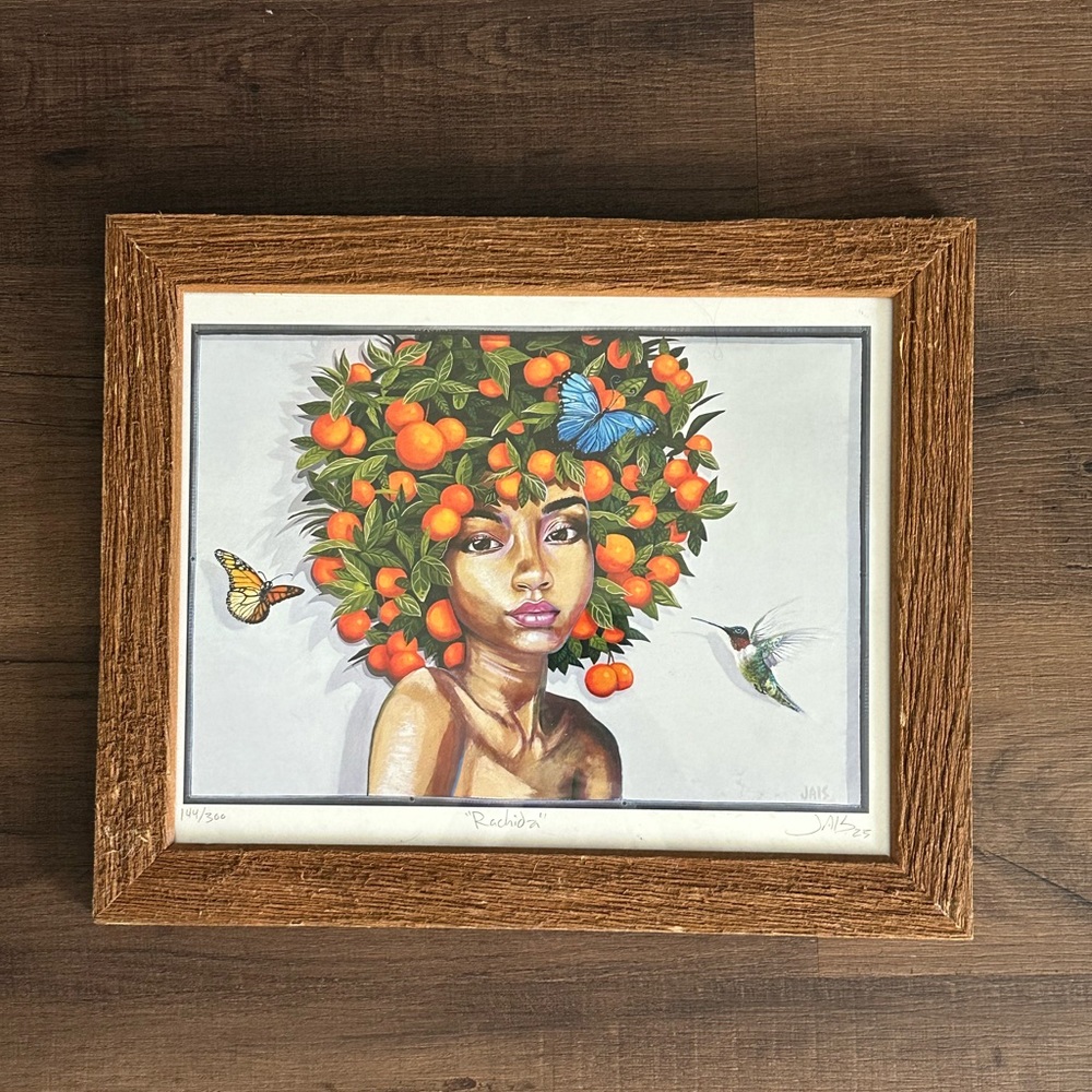 Rachida Citrus Island Girl Woman Art Work Print